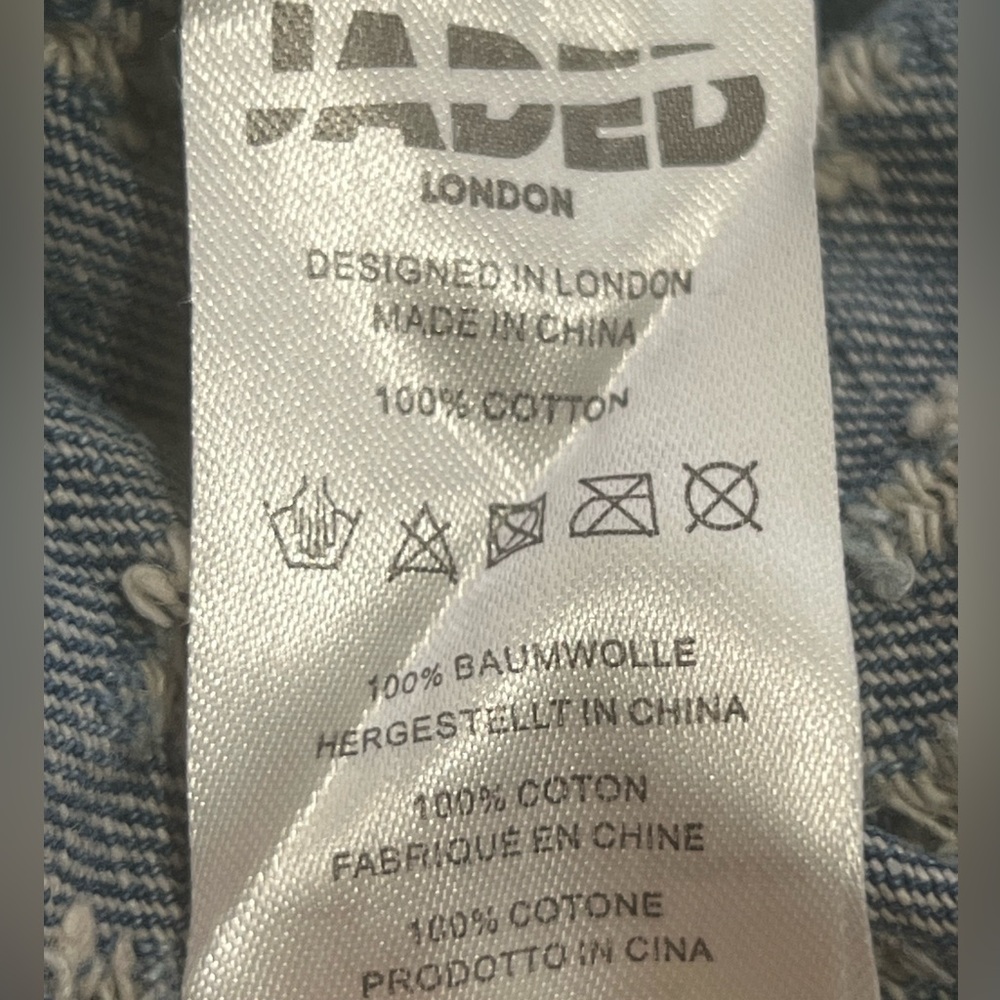 Jaded London Distressed Slouchy Fit Jeans Sz W25 Petite 100% Cotton - Picture 7 of 9